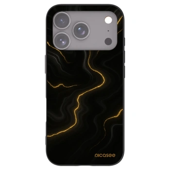 Picasee silikonowe czarne etui na Apple iPhone 17 Pro - Thunder