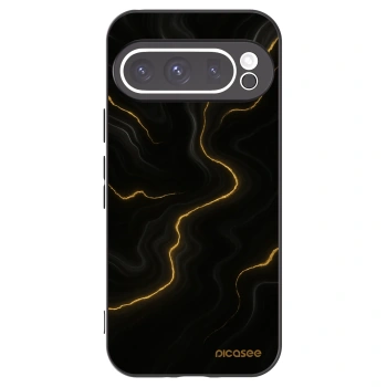Picasee silikonowe czarne etui na Google Pixel 9 Pro XL - Thunder