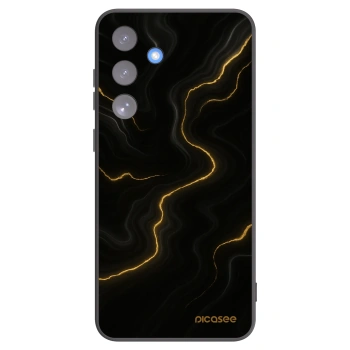 Picasee silikonowe czarne etui na Samsung Galaxy S25 FE 5G - Thunder
