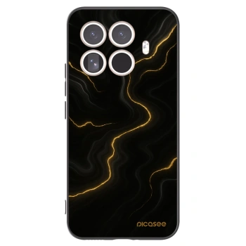 Picasee silikonowe czarne etui na Xiaomi 15T Pro - Thunder