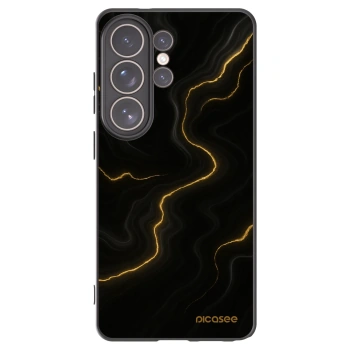 Picasee silikonowe czarne etui na Samsung Galaxy S26 Ultra - Thunder