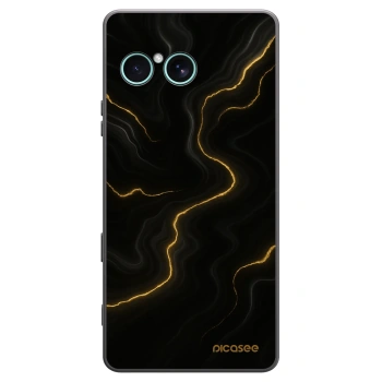 Picasee silikonowe czarne etui na Sony Xperia 10 VII - Thunder