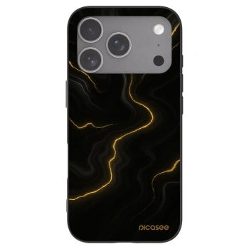 Picasee silikonowe czarne etui na Apple iPhone 18 Pro - Thunder