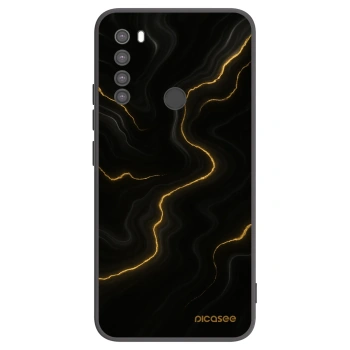 Picasee silikonowe czarne etui na Xiaomi Redmi Note 8 - Thunder