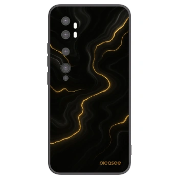 Picasee silikonowe czarne etui na Xiaomi Mi Note 10 (Pro) - Thunder