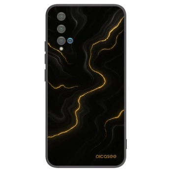 Picasee silikonowe czarne etui na Huawei Nova 5T - Thunder