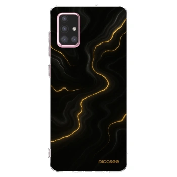 Picasee silikonowe przeźroczyste etui na Samsung Galaxy A71 A715F - Thunder