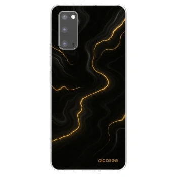 Picasee silikonowe przeźroczyste etui na Samsung Galaxy S20 G980F - Thunder