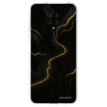 Picasee silikonowe przeźroczyste etui na Xiaomi Redmi Note 9 Pro - Thunder