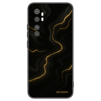 Picasee silikonowe czarne etui na Xiaomi Mi Note 10 Lite - Thunder