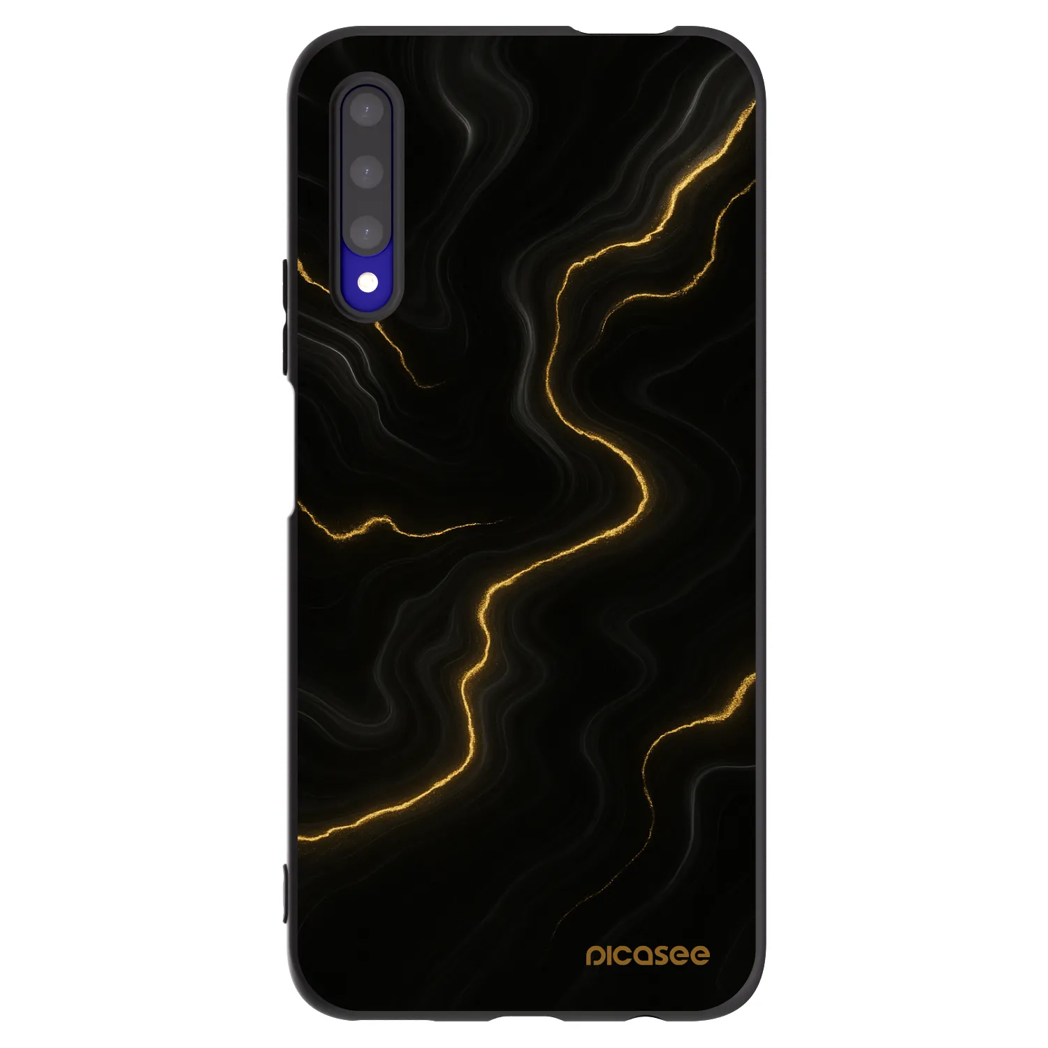 Picasee silikonowe czarne etui na Honor 9X Pro - Thunder