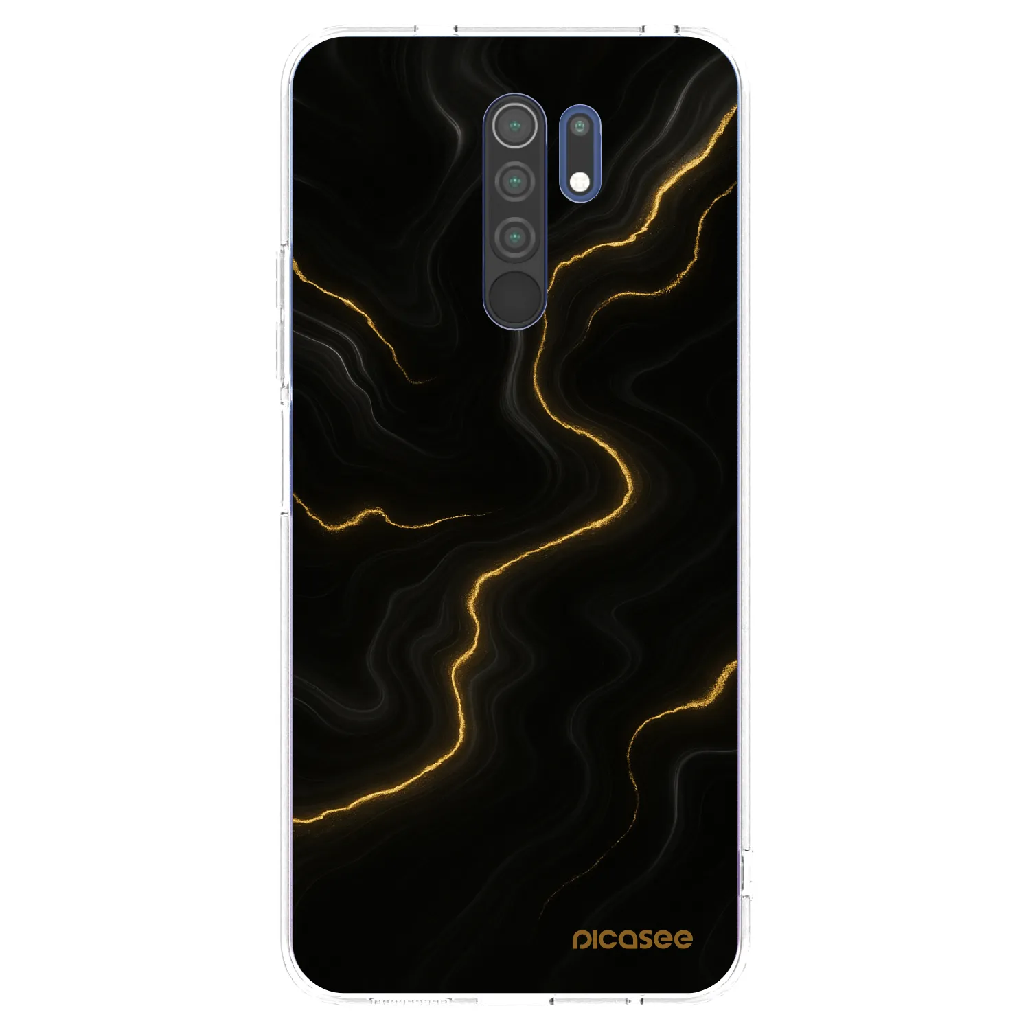 Picasee silikonowe przeźroczyste etui na Xiaomi Redmi 9 - Thunder