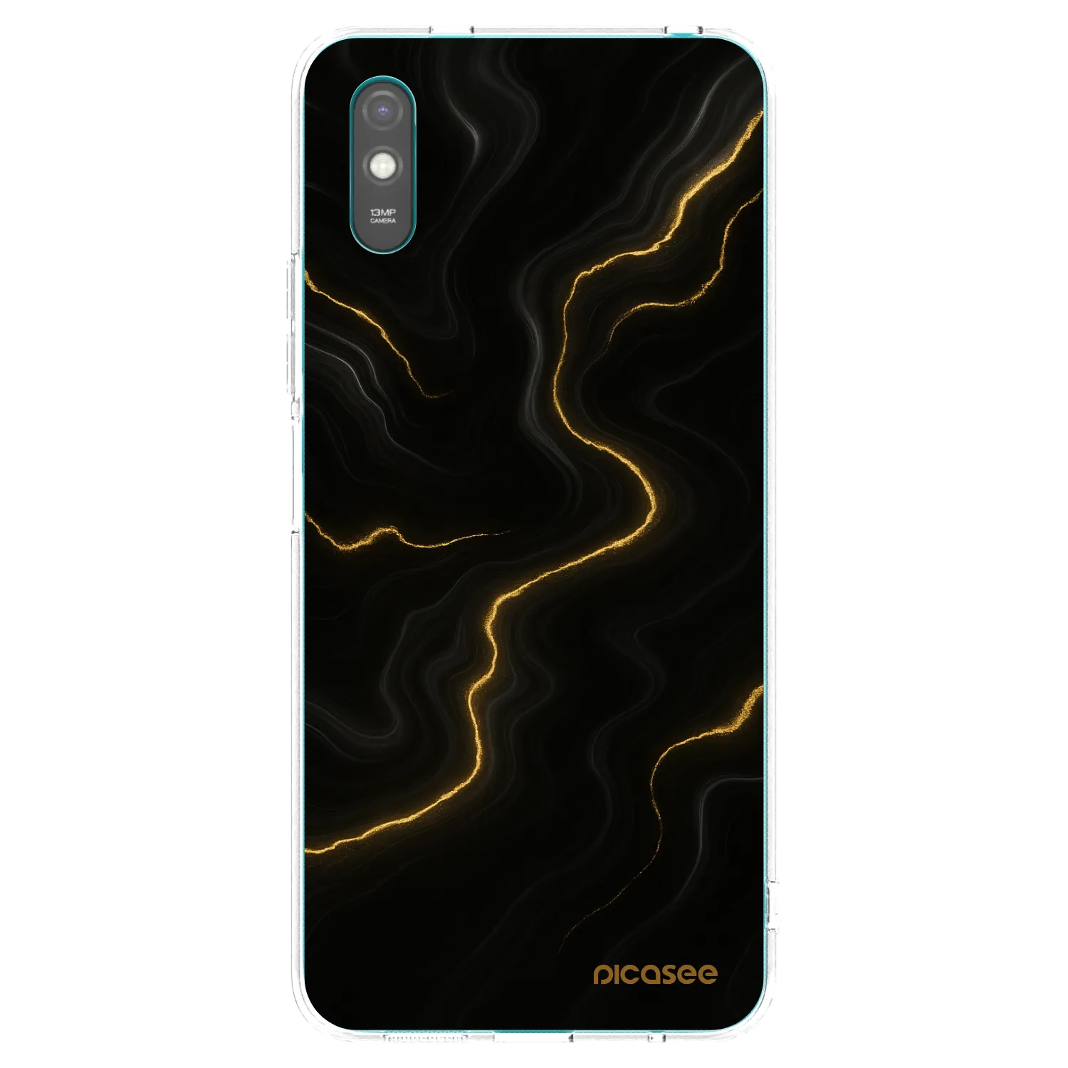Picasee silikonowe przeźroczyste etui na Xiaomi Redmi 9A - Thunder