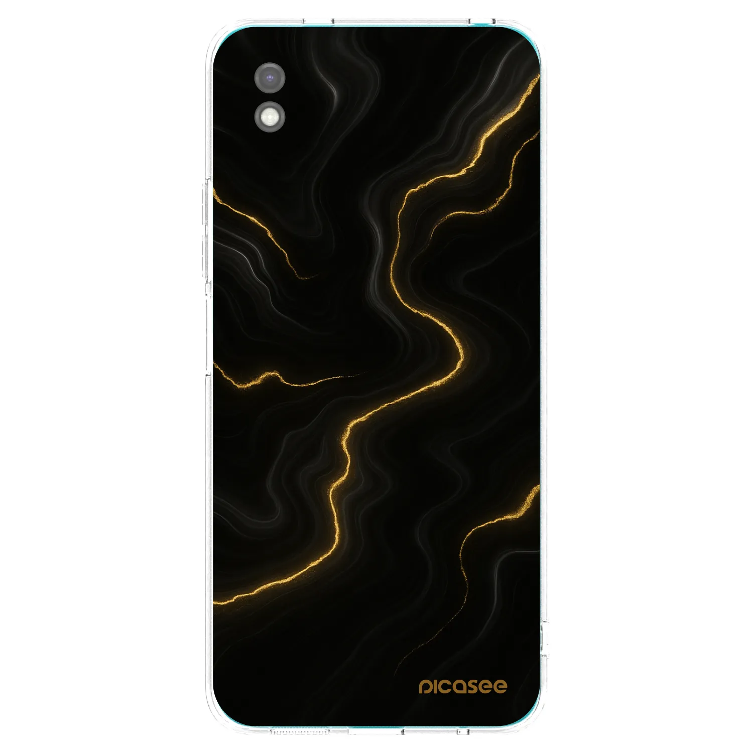 Picasee silikonowe czarne etui na Xiaomi Redmi 9A - Thunder