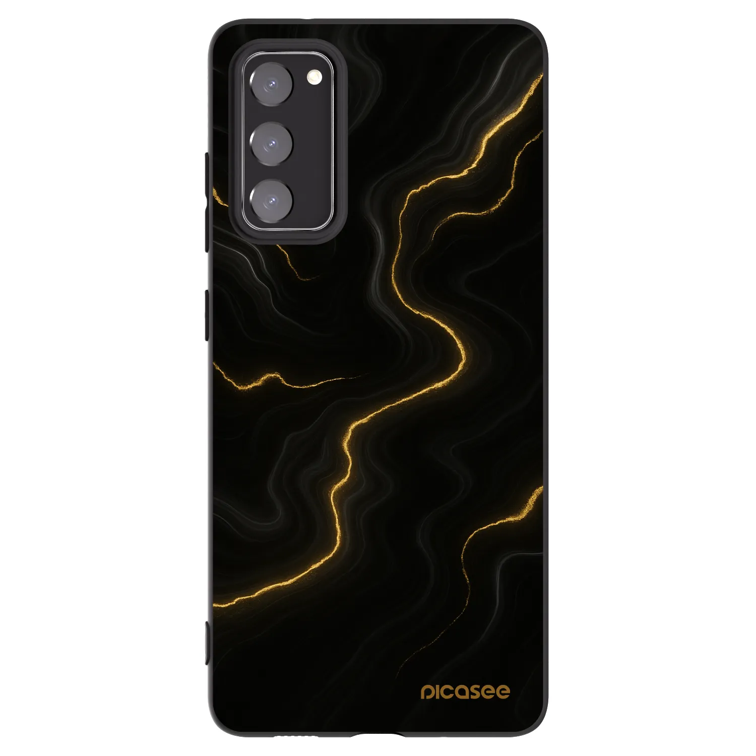 Picasee silikonowe czarne etui na Samsung Galaxy S20 FE - Thunder