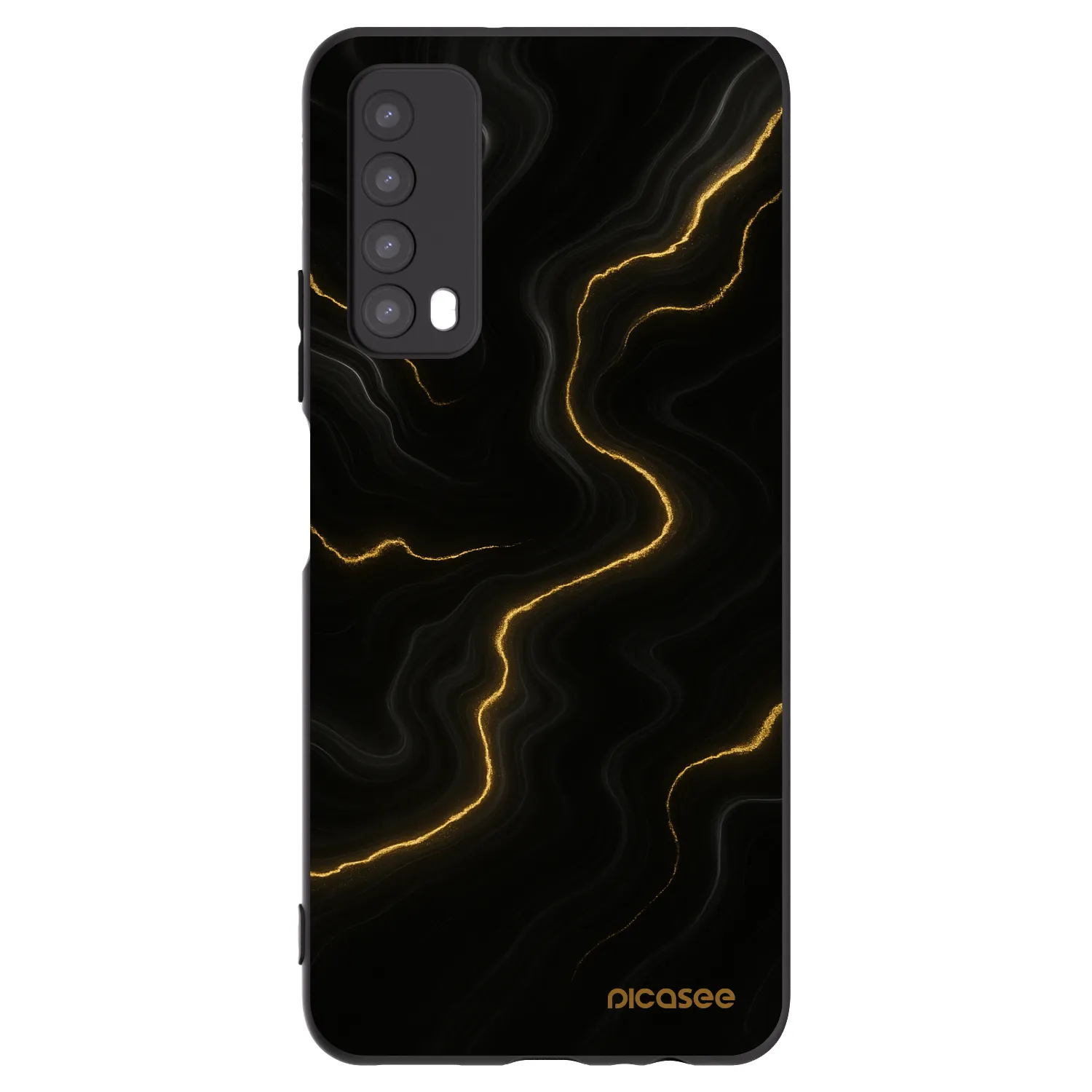 Picasee silikonowe czarne etui na Huawei P Smart 2021 - Thunder