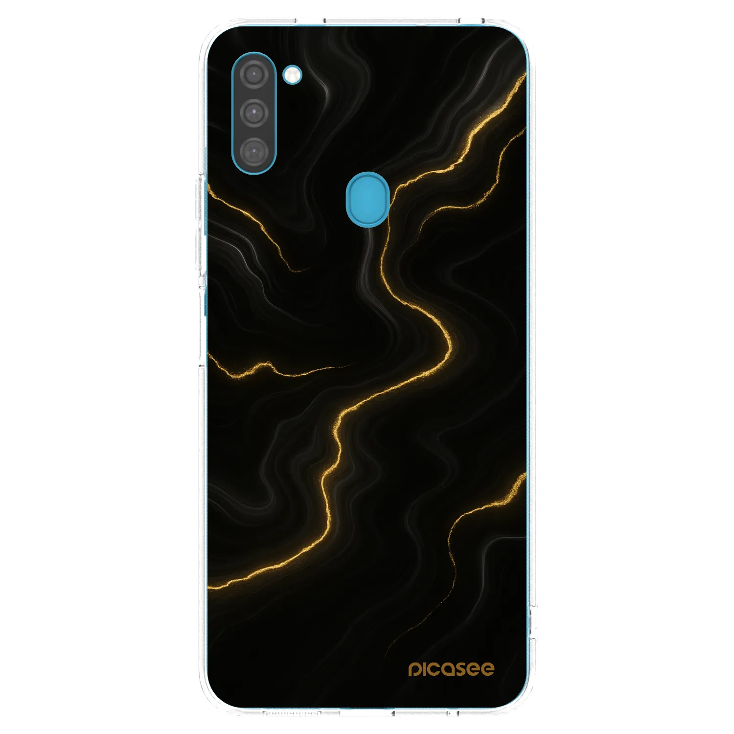 Picasee silikonowe przeźroczyste etui na Samsung Galaxy M11 - Thunder