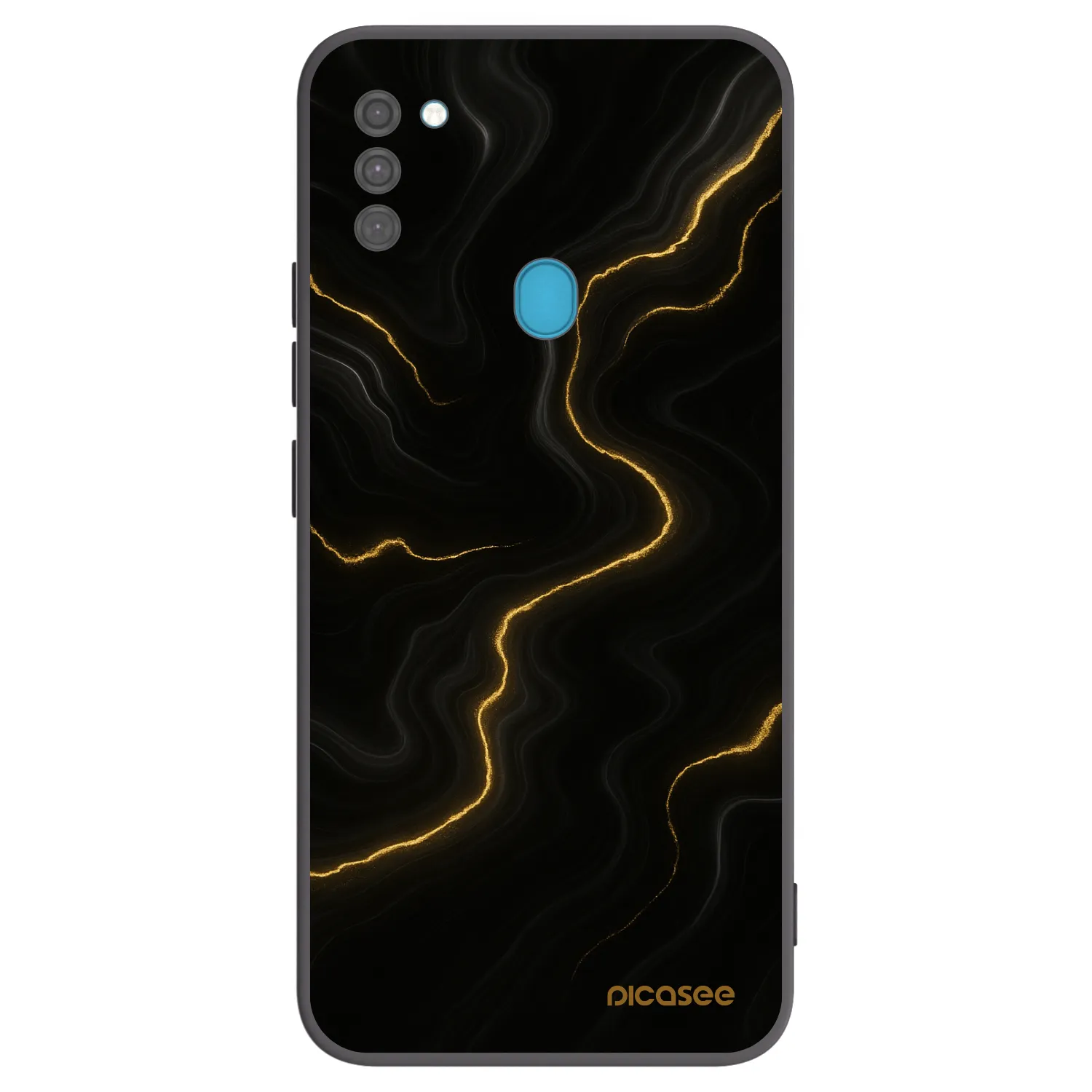 Picasee silikonowe czarne etui na Samsung Galaxy M11 - Thunder