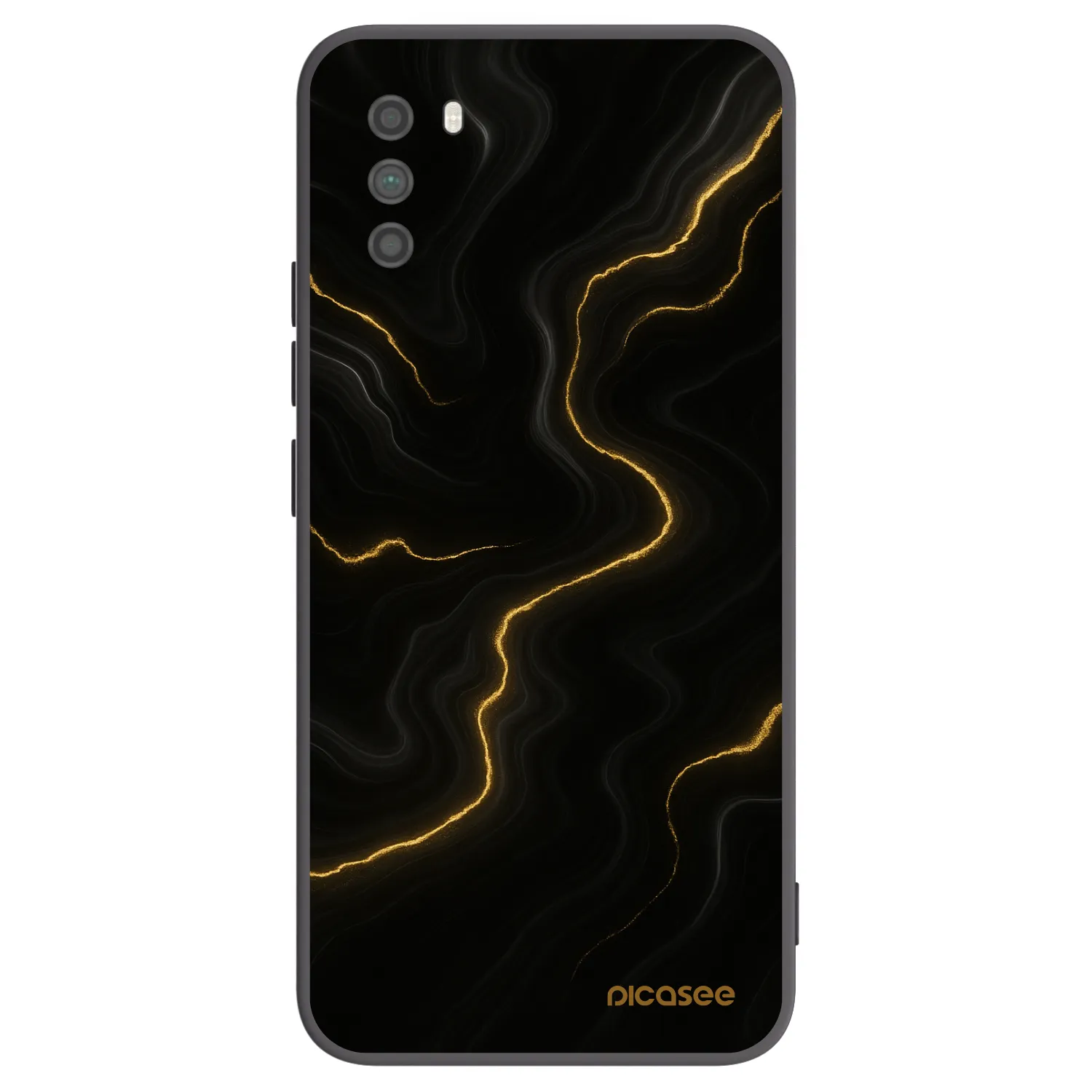 Picasee silikonowe czarne etui na Xiaomi Poco M3 - Thunder