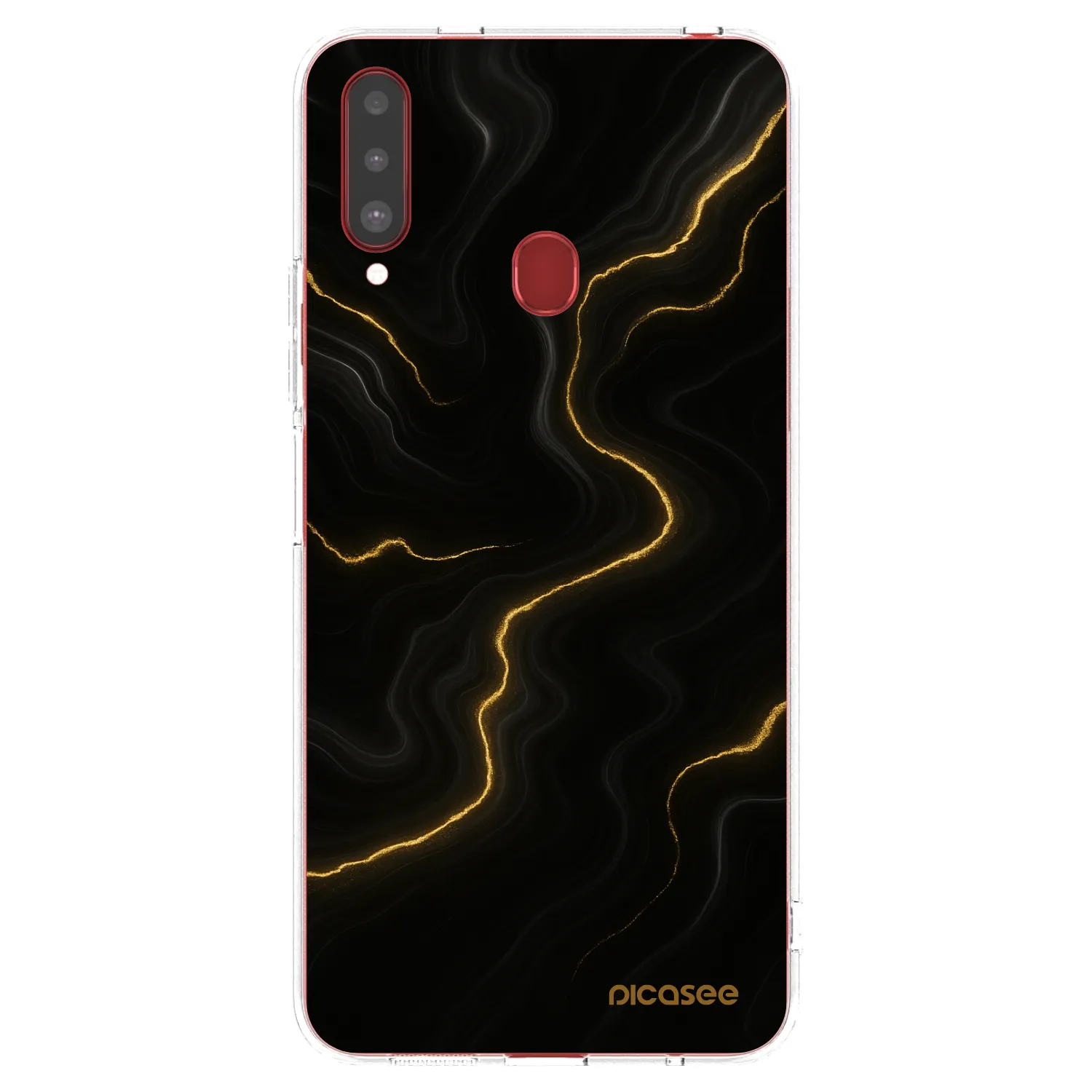 Picasee silikonowe przeźroczyste etui na Samsung Galaxy A20s - Thunder