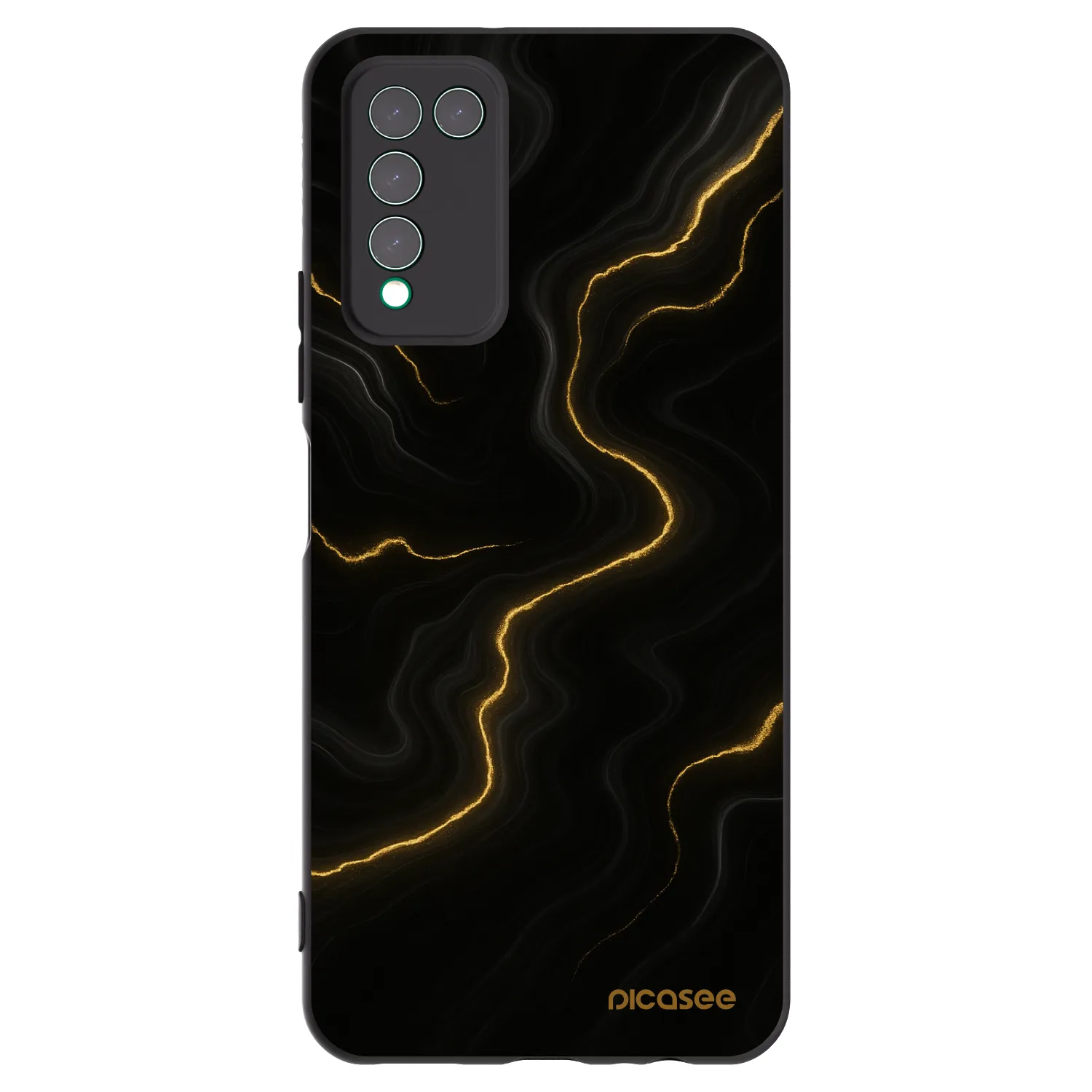 Picasee silikonowe czarne etui na Honor 10X Lite - Thunder