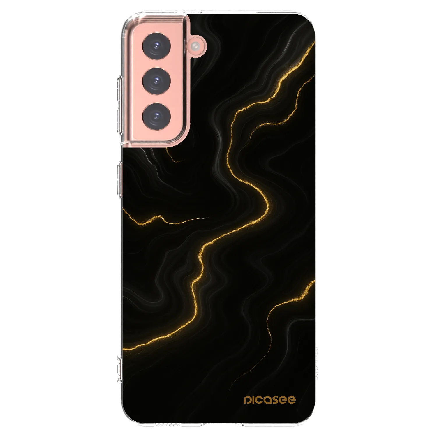 Picasee silikonowe przeźroczyste etui na Samsung Galaxy S21 5G G991B - Thunder