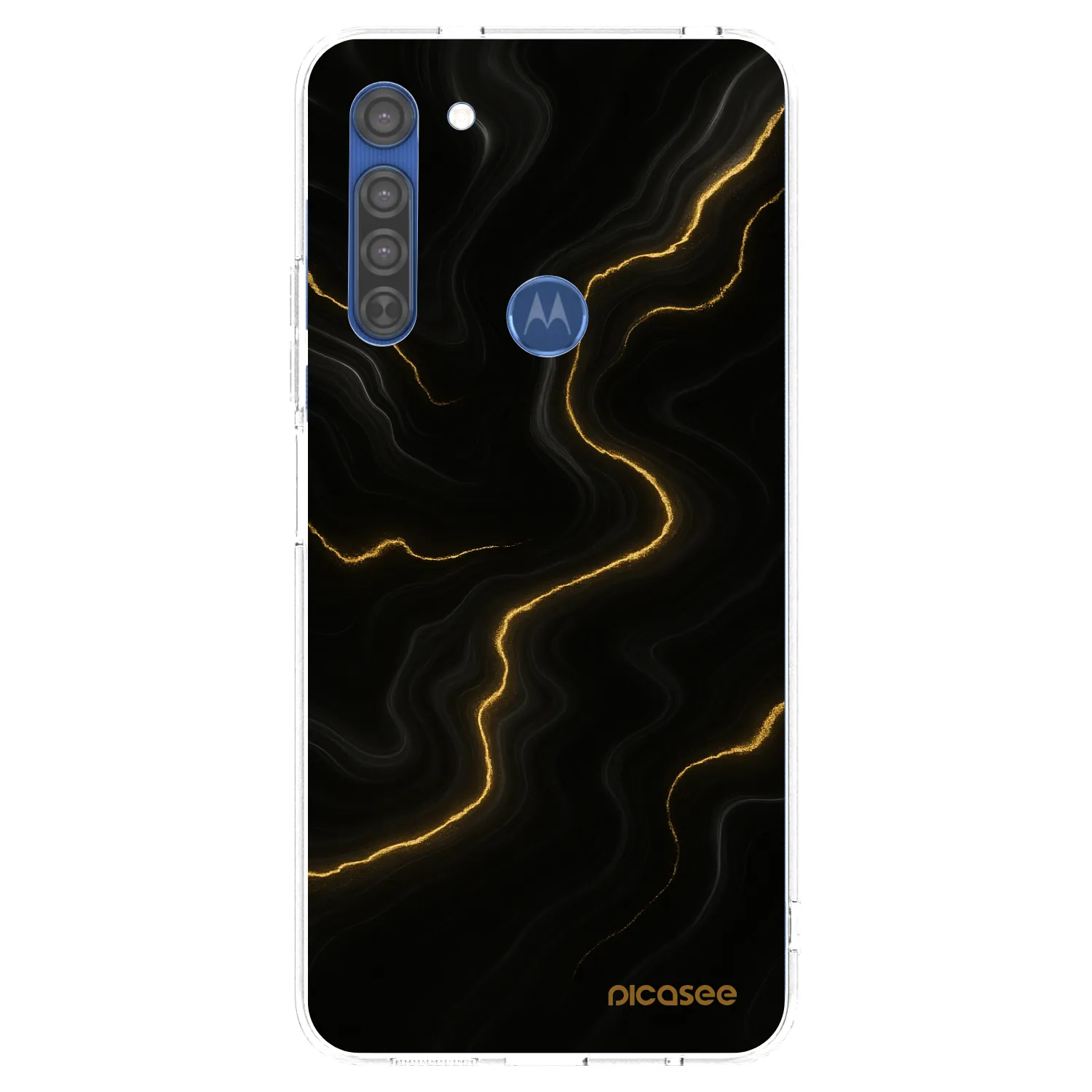 Picasee silikonowe przeźroczyste etui na Motorola Moto G8 - Thunder