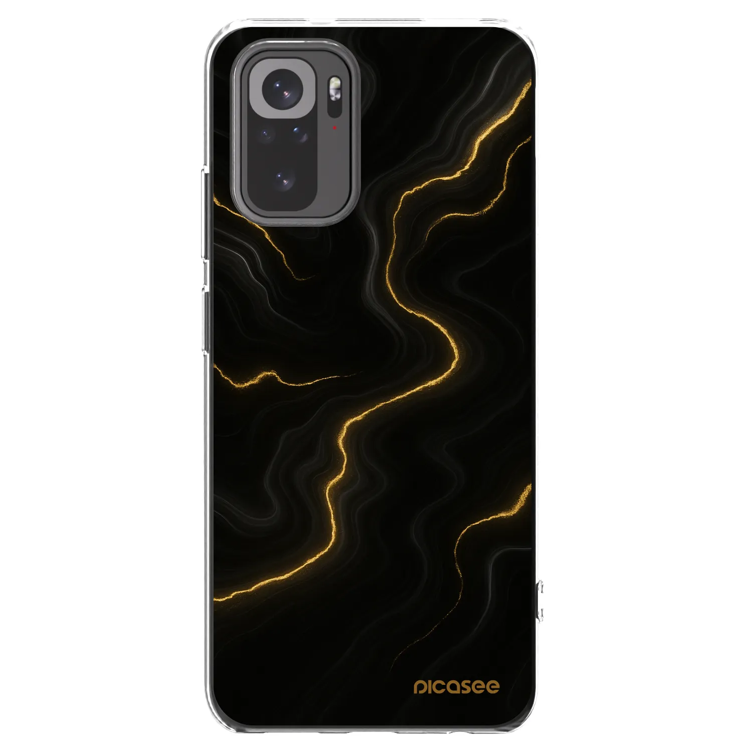 Picasee silikonowe przeźroczyste etui na Xiaomi Redmi Note 10 - Thunder