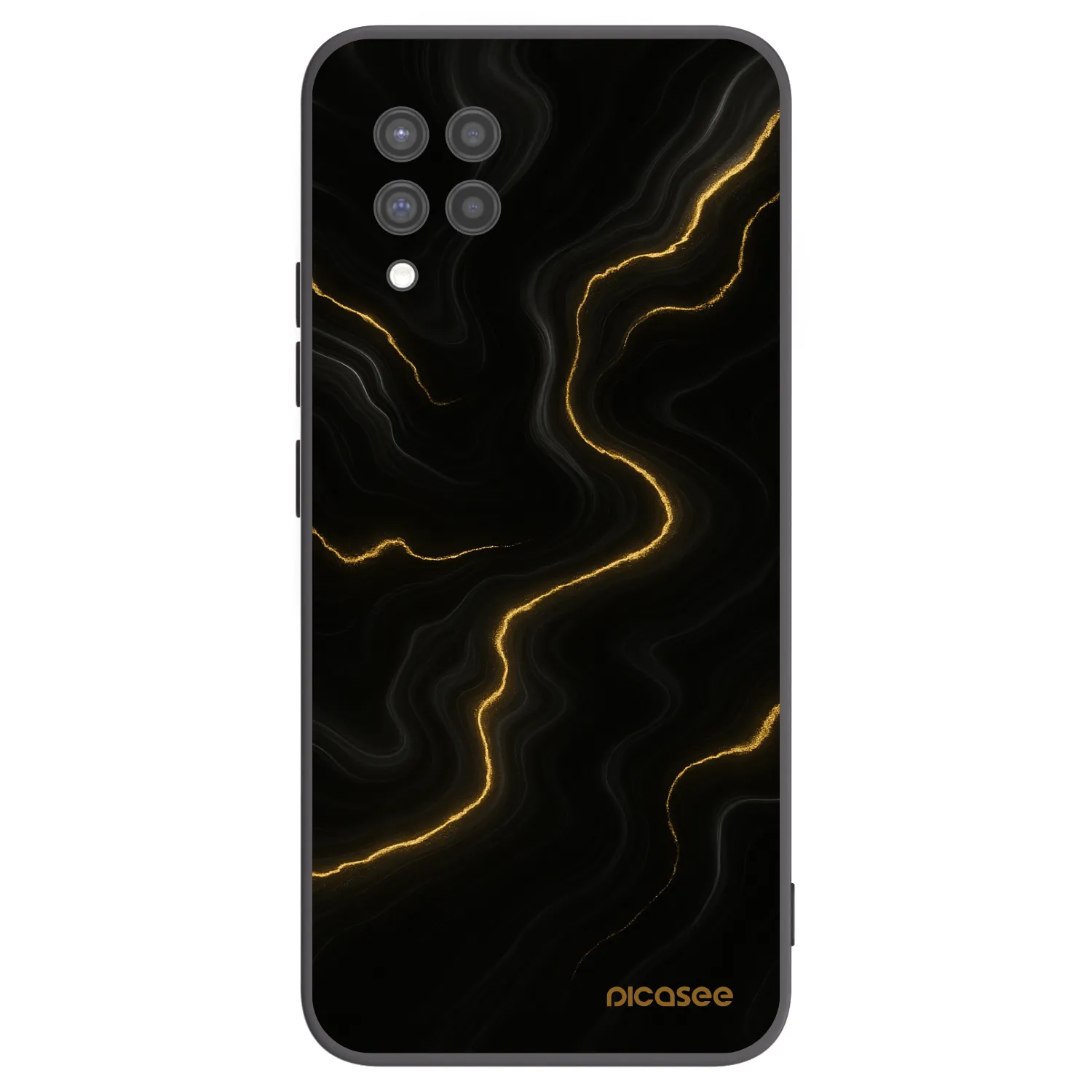 Picasee silikonowe czarne etui na Samsung Galaxy A42 A426B - Thunder