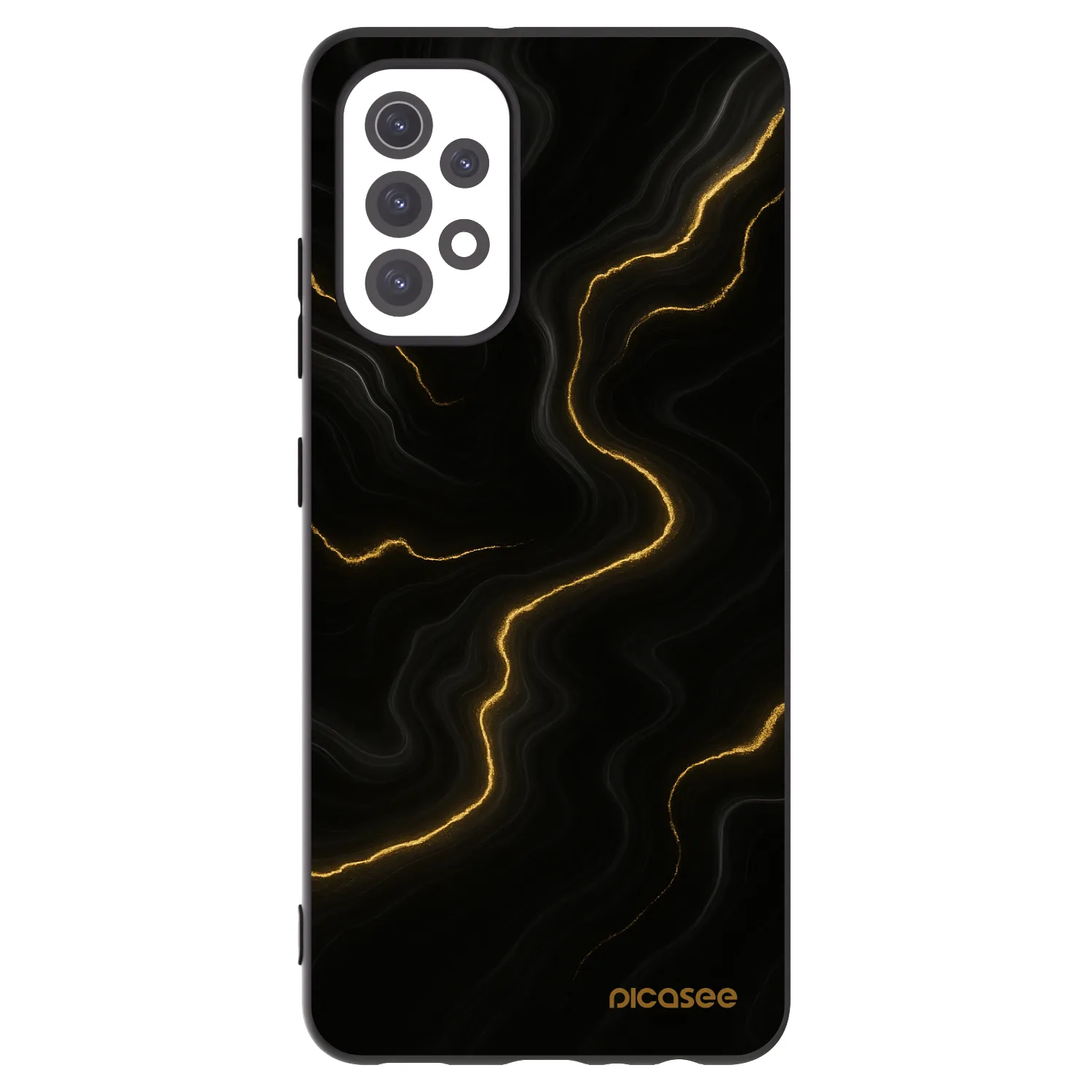 Picasee silikonowe czarne etui na Samsung Galaxy A32 5G A326B - Thunder