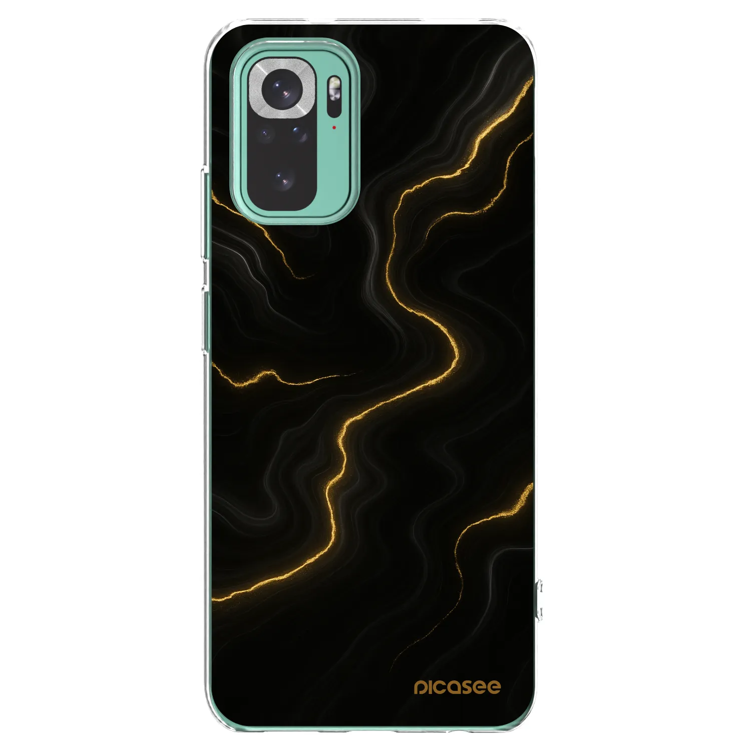 Picasee silikonowe przeźroczyste etui na Xiaomi Redmi Note 10 Pro - Thunder