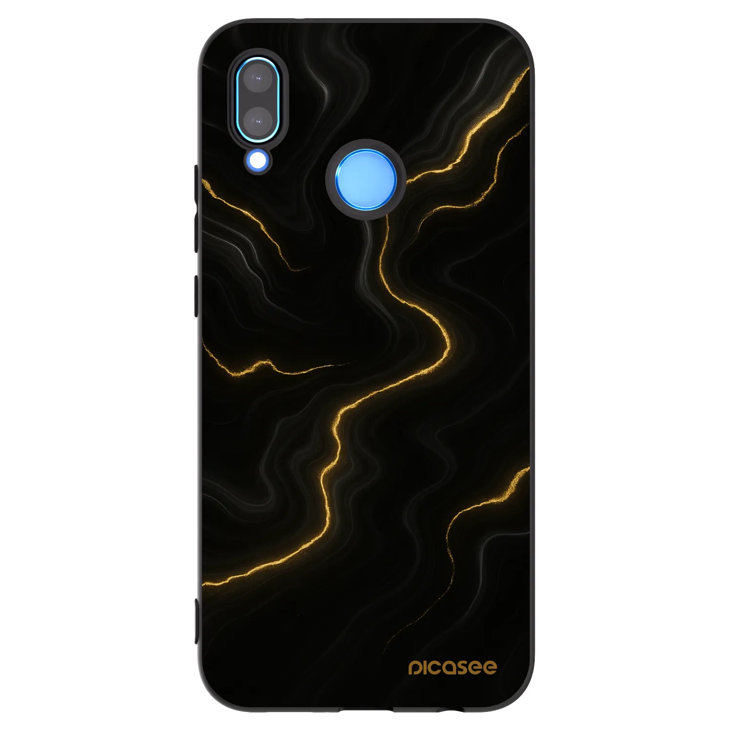 Picasee silikonowe czarne etui na Huawei P20 Lite - Thunder