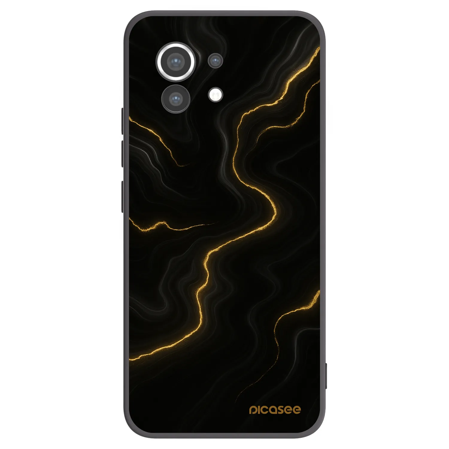 Picasee silikonowe czarne etui na Xiaomi Mi 11 - Thunder