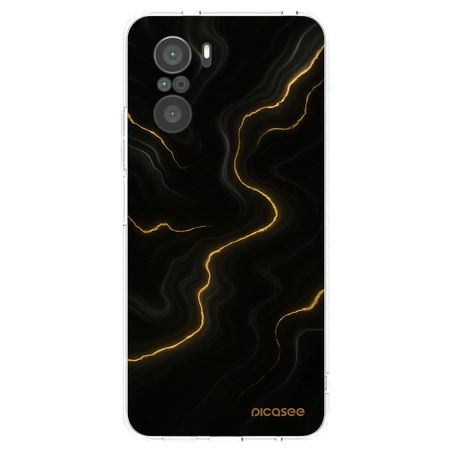 Picasee silikonowe przeźroczyste etui na Xiaomi Poco F3 - Thunder