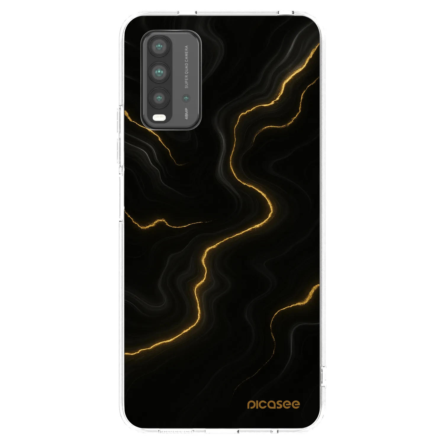 Picasee silikonowe przeźroczyste etui na Xiaomi Redmi 9T - Thunder
