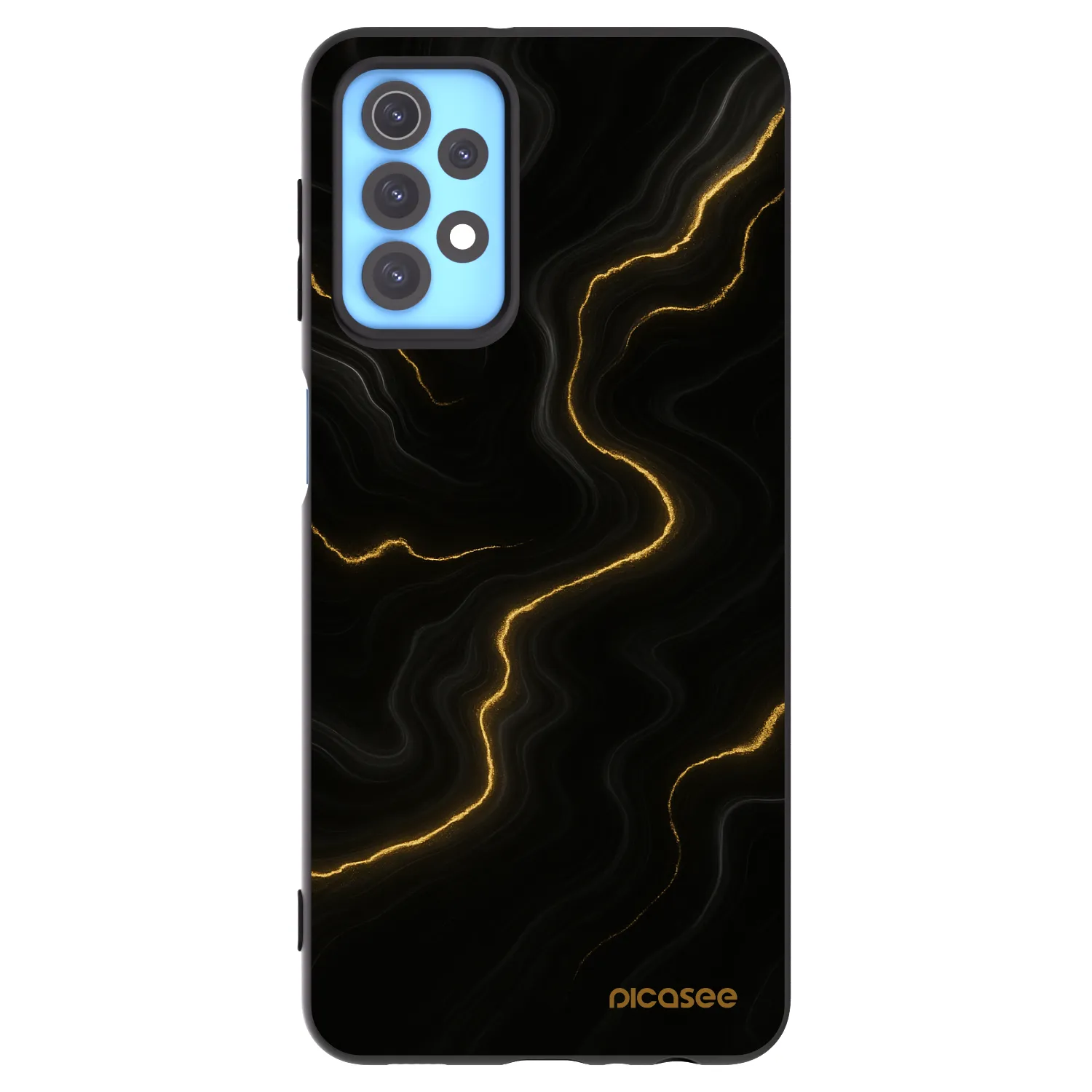 Picasee silikonowe czarne etui na Samsung Galaxy A32 4G SM-A325F - Thunder