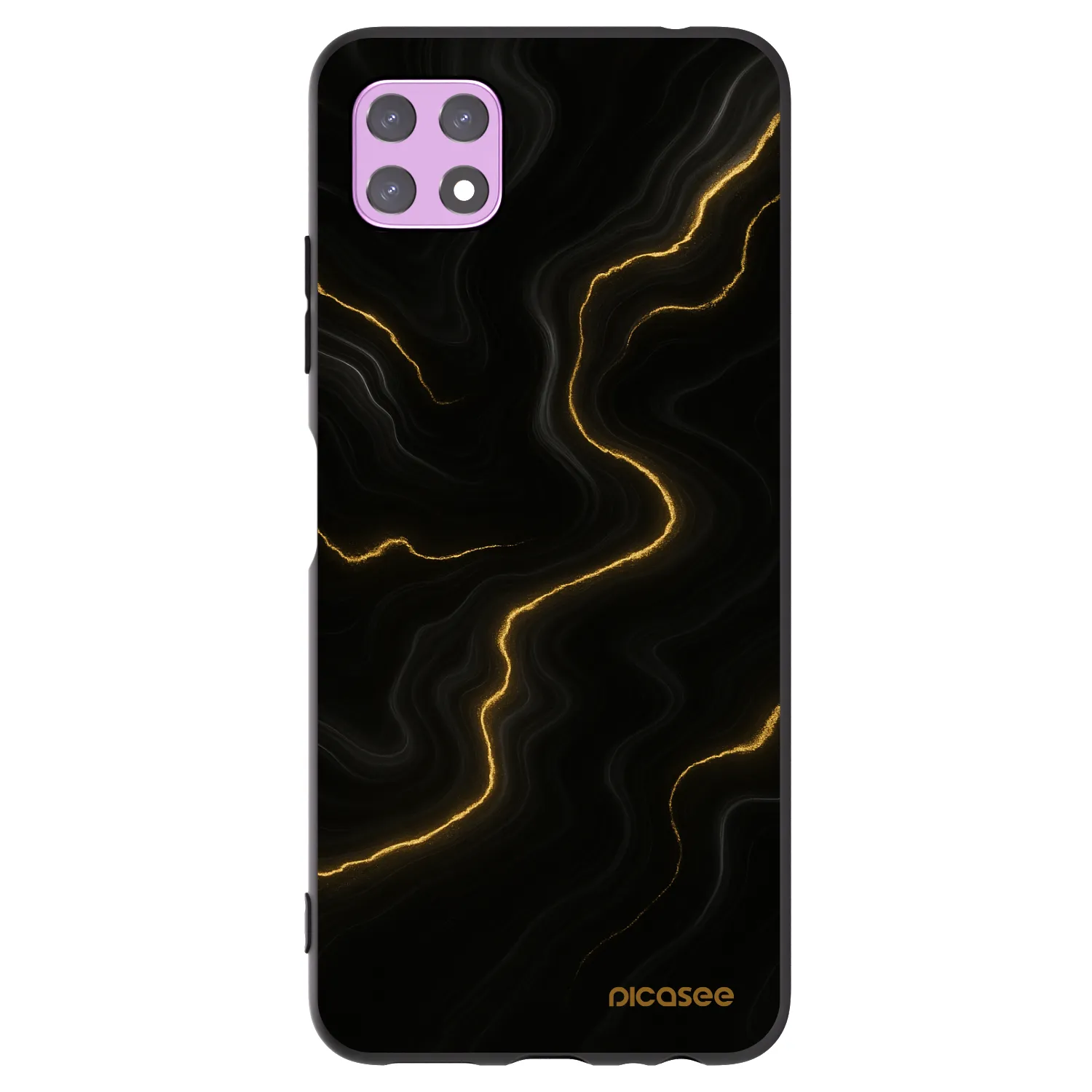 Picasee silikonowe czarne etui na Samsung Galaxy A22 A226B 5G - Thunder