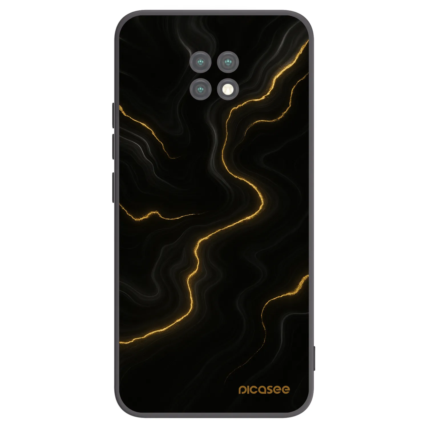 Picasee silikonowe czarne etui na Xiaomi Redmi Note 9T - Thunder