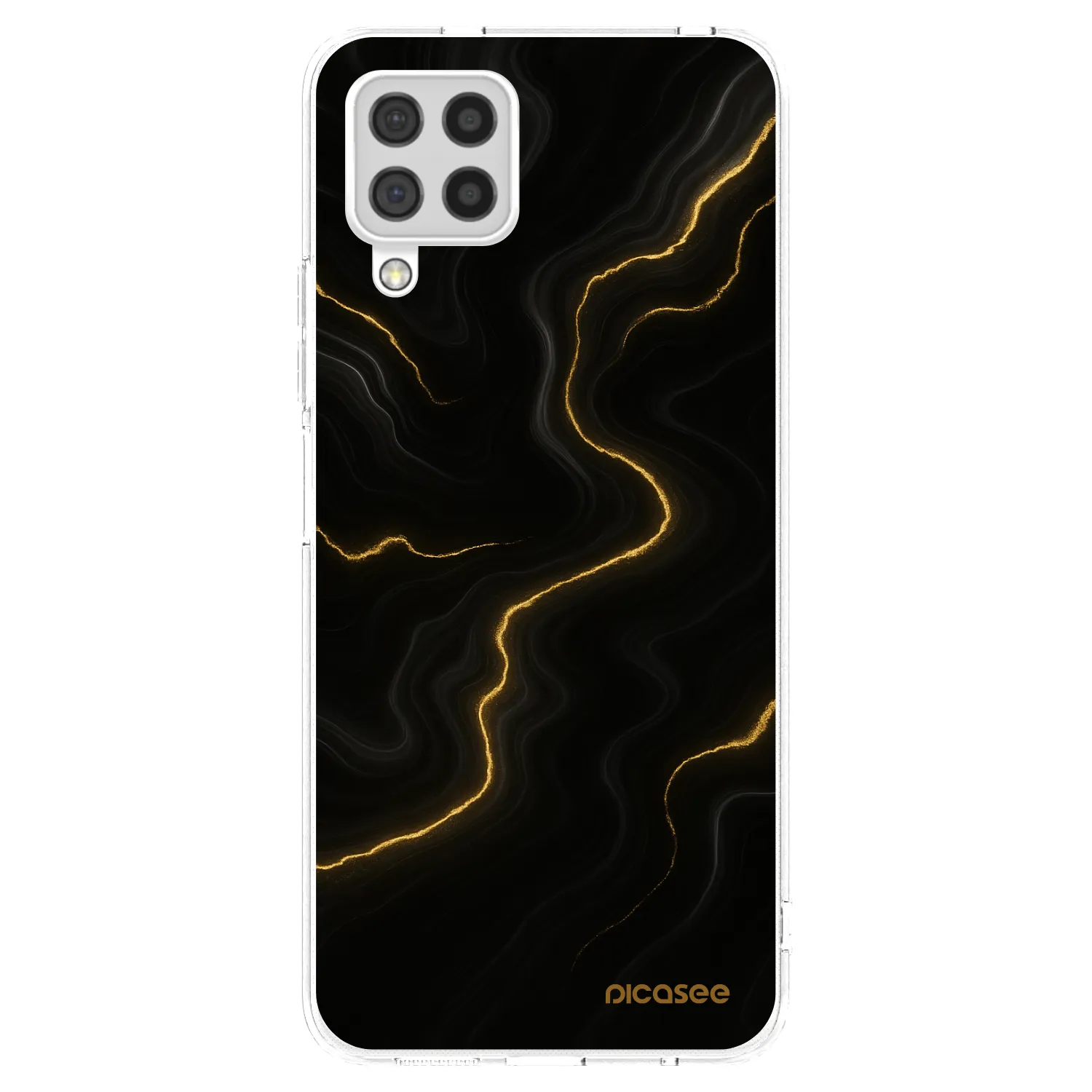 Picasee silikonowe przeźroczyste etui na Samsung Galaxy A22 A225F 4G - Thunder