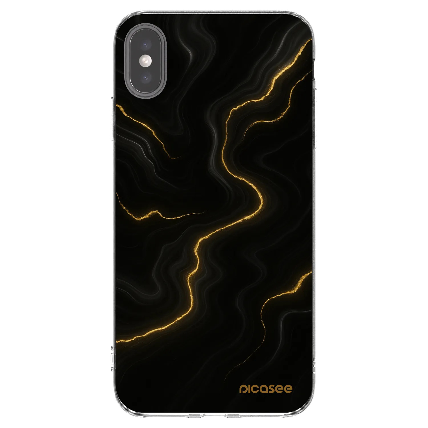 Picasee silikonowe przeźroczyste etui na Apple iPhone XS Max - Thunder