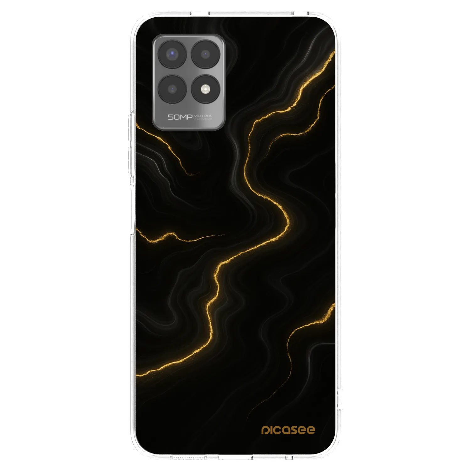 Picasee silikonowe przeźroczyste etui na Realme 8i - Thunder