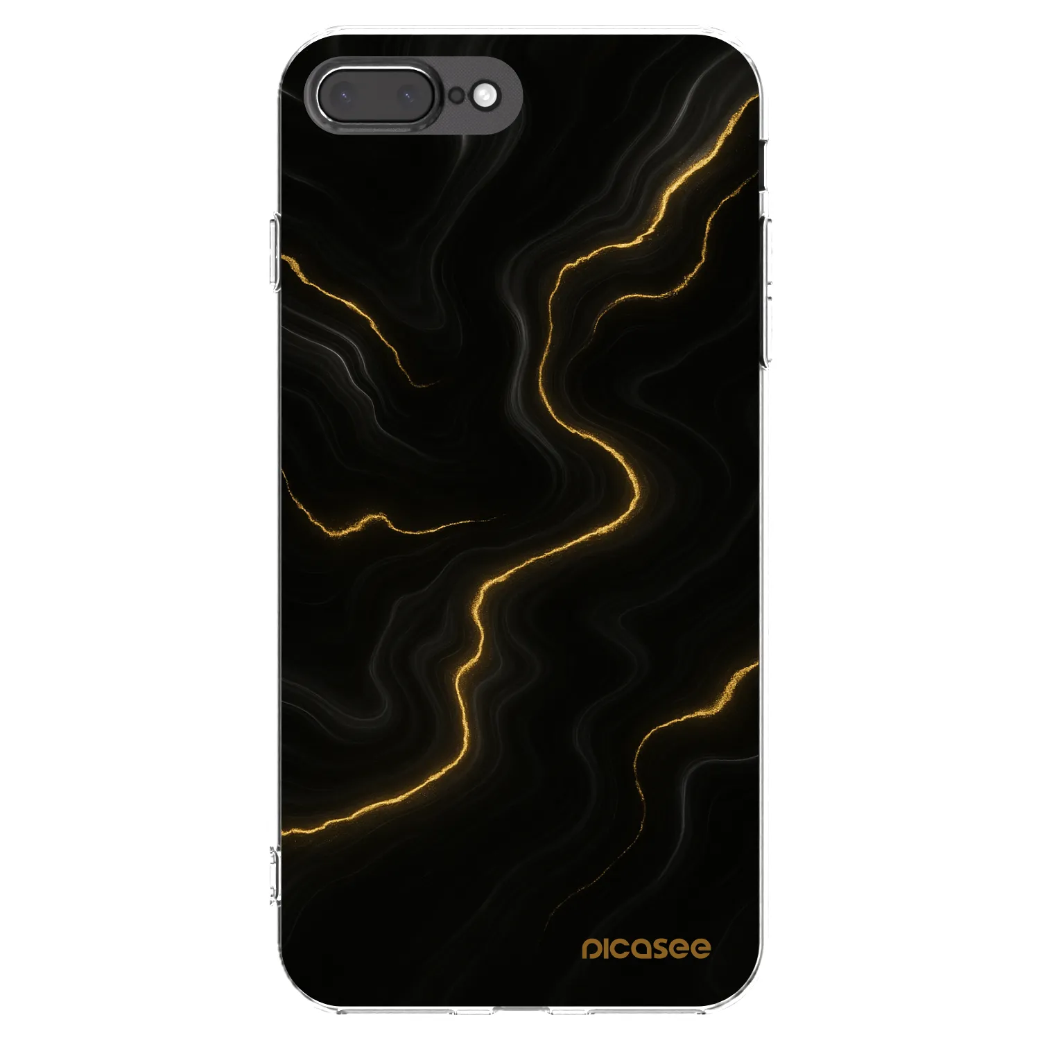 Picasee silikonowe przeźroczyste etui na Apple iPhone 7 Plus - Thunder