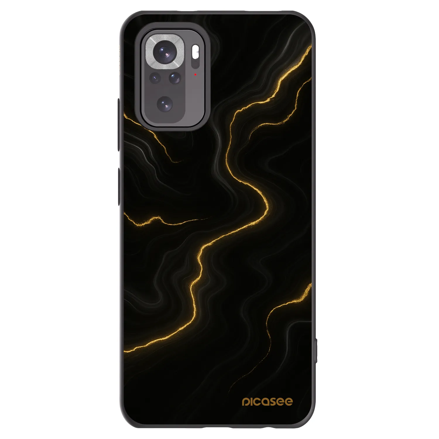 Picasee silikonowe czarne etui na Xiaomi Redmi Note 11S 4G - Thunder