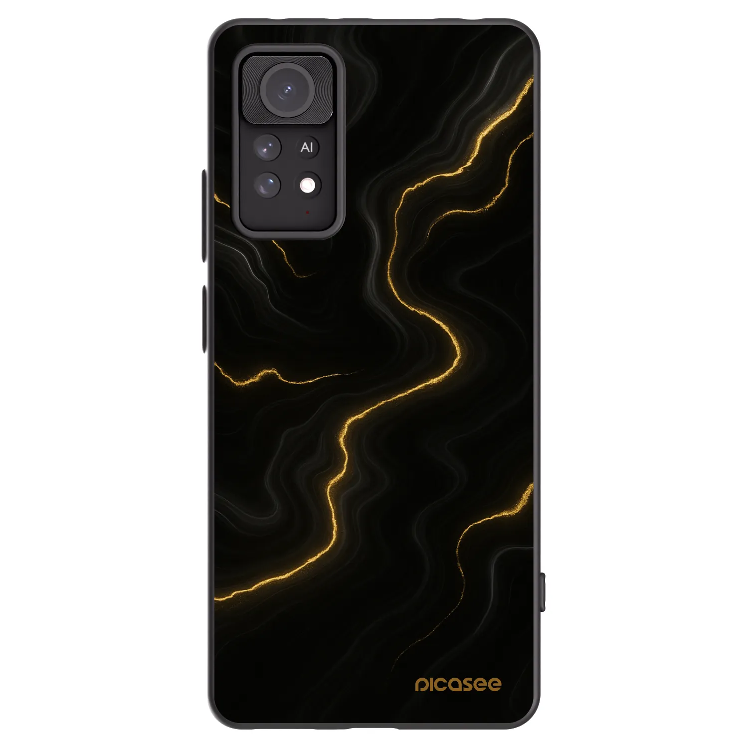Picasee silikonowe czarne etui na Xiaomi Redmi Note 11 Pro 5G - Thunder