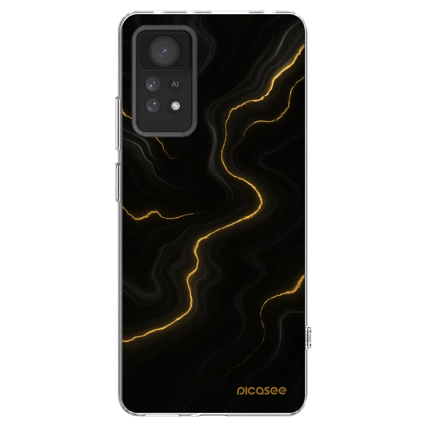 Picasee silikonowe przeźroczyste etui na Xiaomi Redmi Note 11 Pro 5G - Thunder