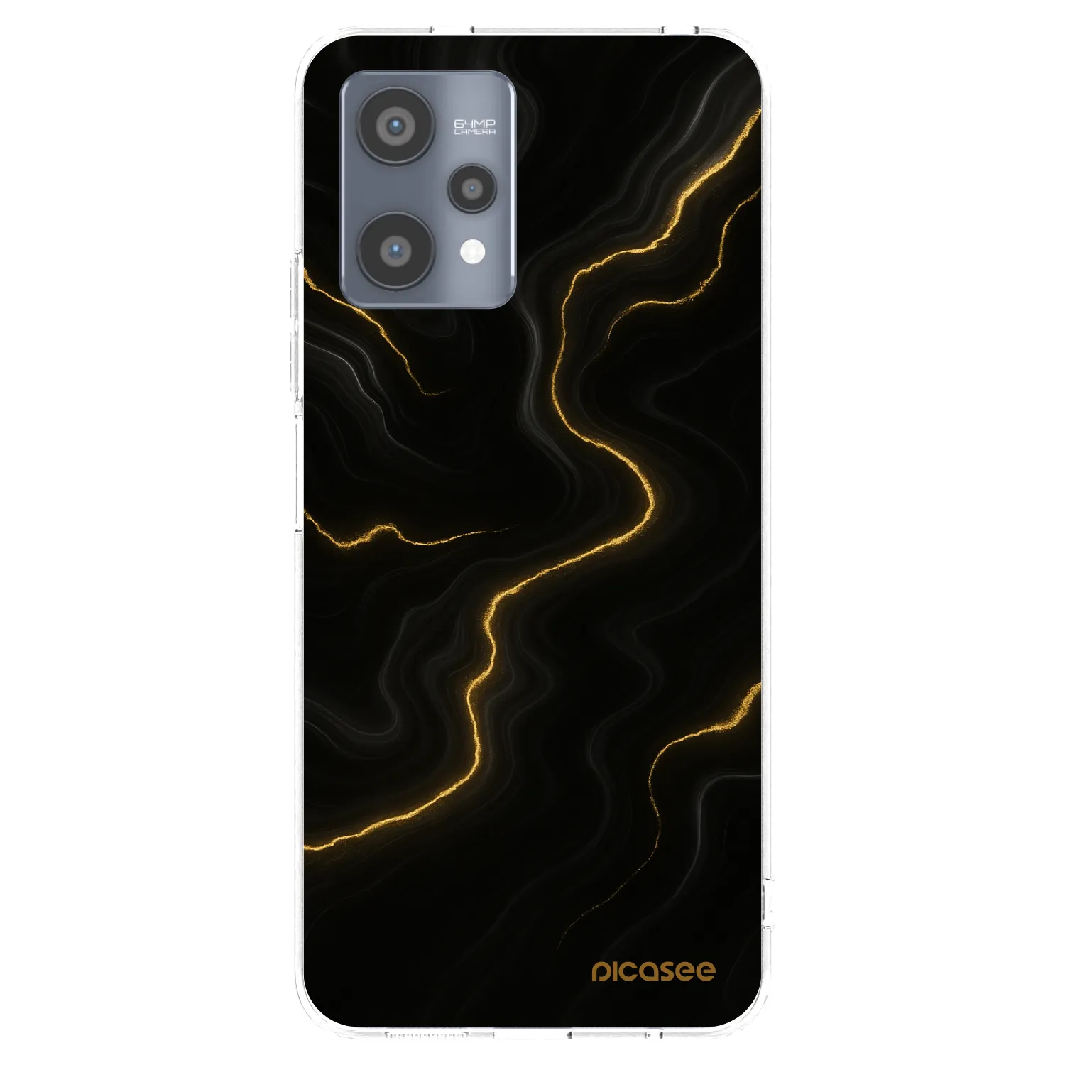 Picasee silikonowe przeźroczyste etui na Realme 9 Pro 5G - Thunder