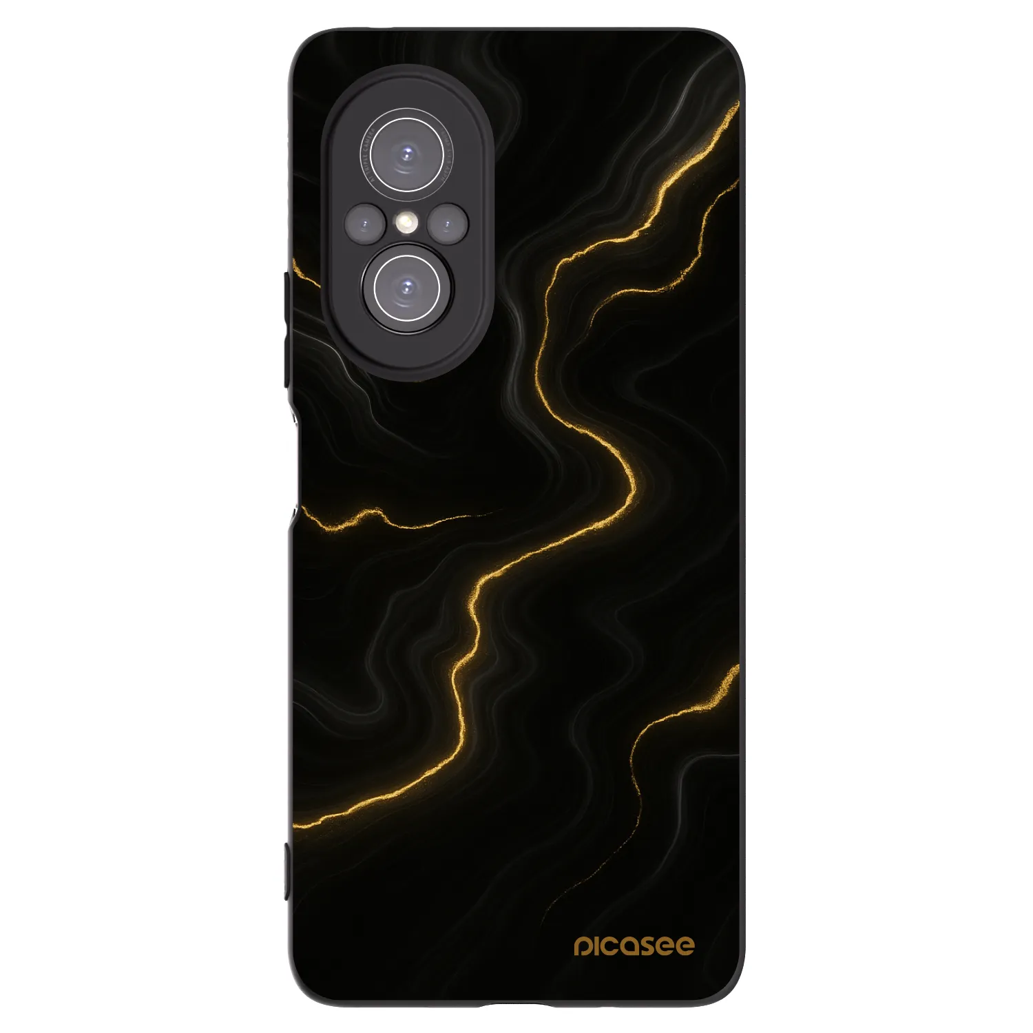 Picasee silikonowe czarne etui na Huawei Nova 9 SE - Thunder