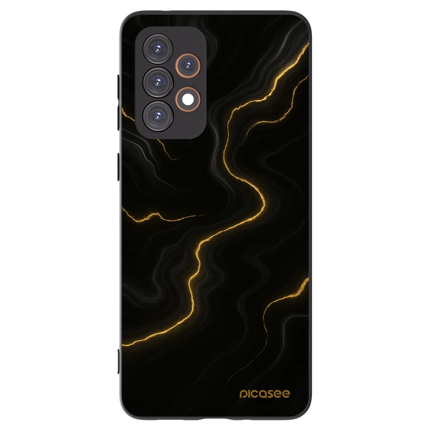 Picasee silikonowe czarne etui na Samsung Galaxy A33 5G A336 - Thunder