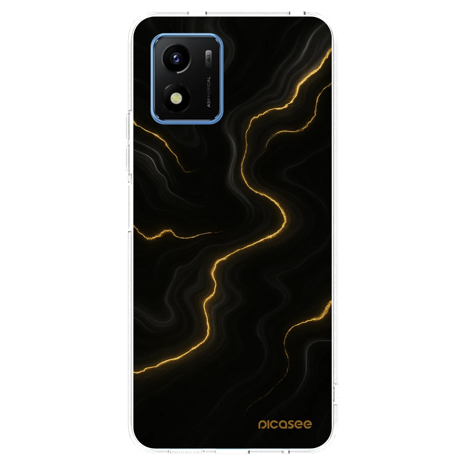 Picasee silikonowe przeźroczyste etui na Vivo Y01 - Thunder