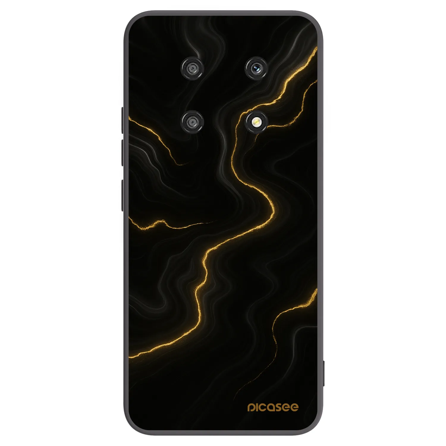 Picasee silikonowe czarne etui na Honor Magic4 Lite 5G - Thunder